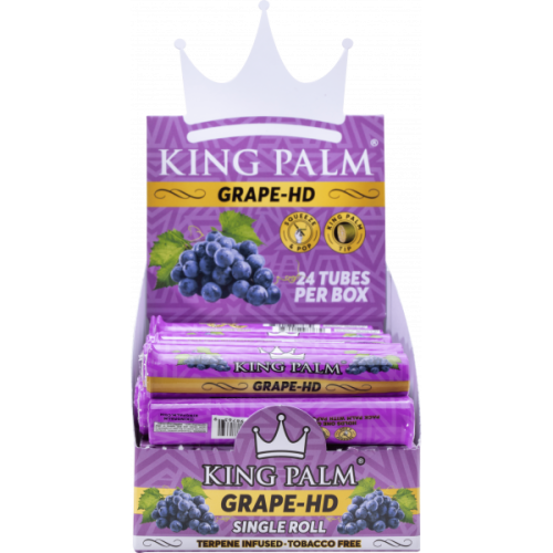 KING PALM SINGLE TUBE MINI PRE ROLLED 24CT/DISPLAY   